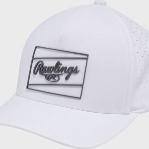Rawlings White Laser Performance Patch Snapback Hat