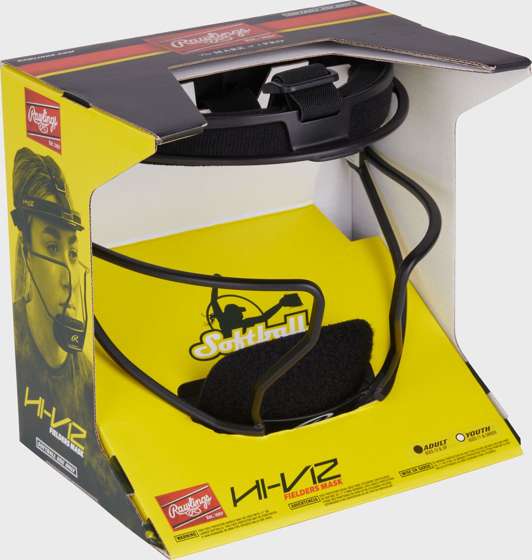 Rawlings Hi-Viz Softball Fielder's Mask - Image 5