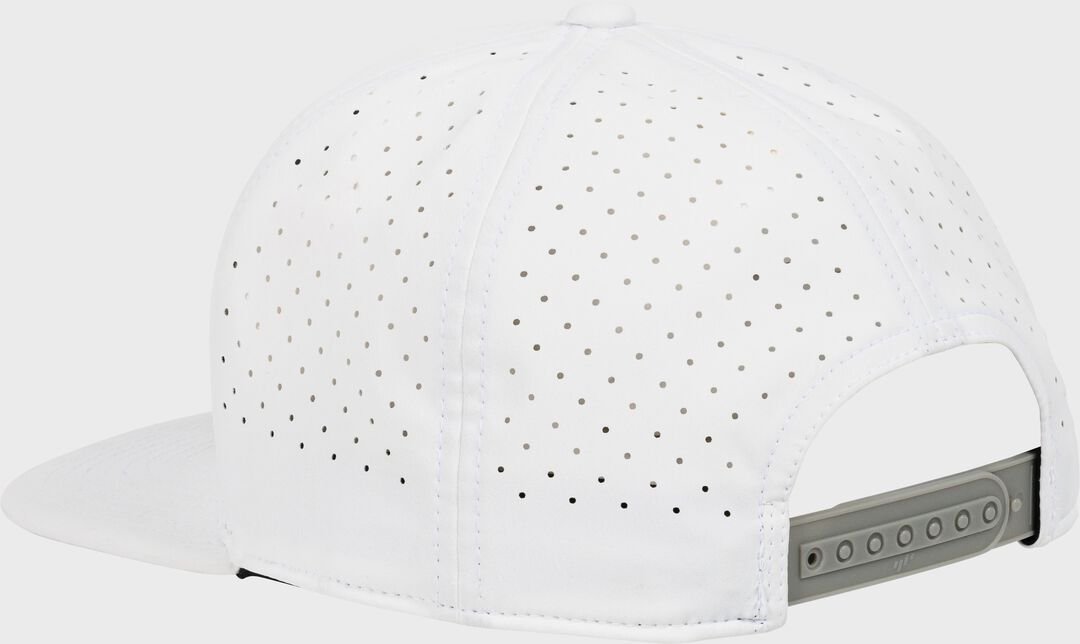Rawlings White Home Plate Performance Flat Bill Snapback Hat - Image 4