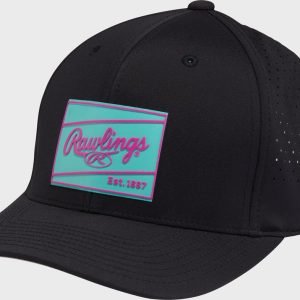 Rawlings Black Performance Curved Bill Snapback Hat