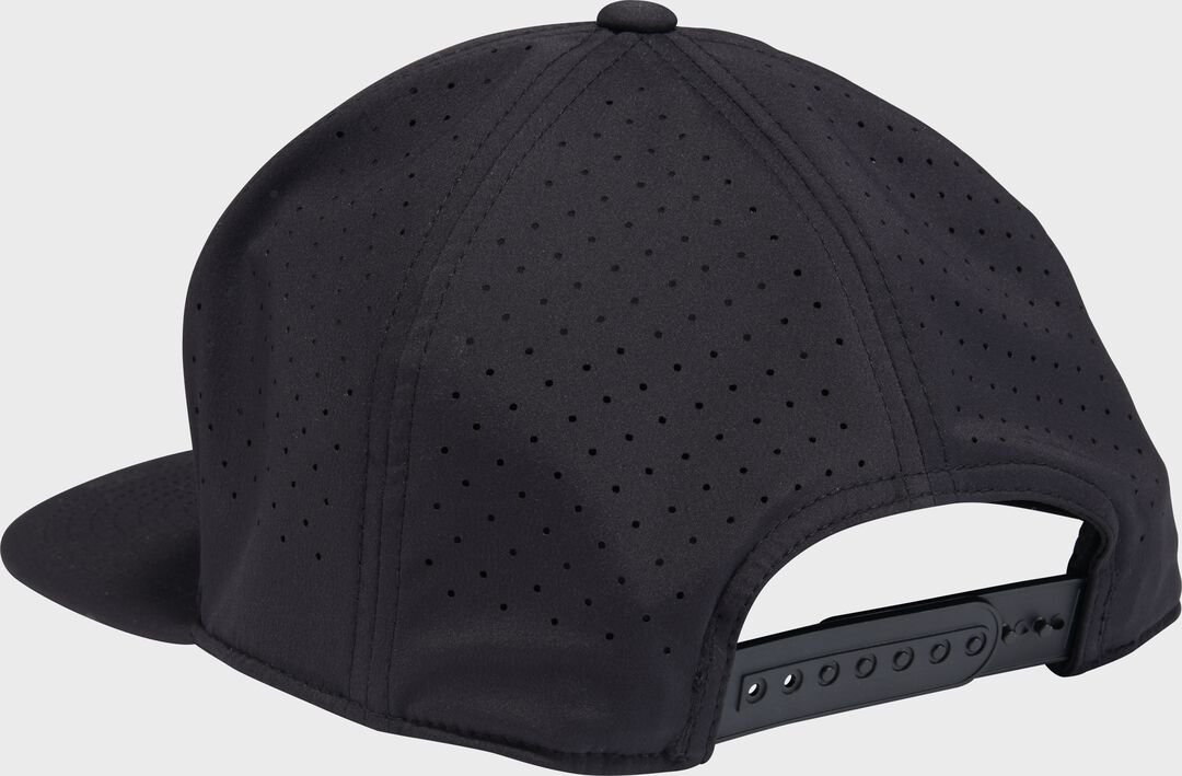 Rawlings Black Performance Flat Bill Snapback Hat - Image 4