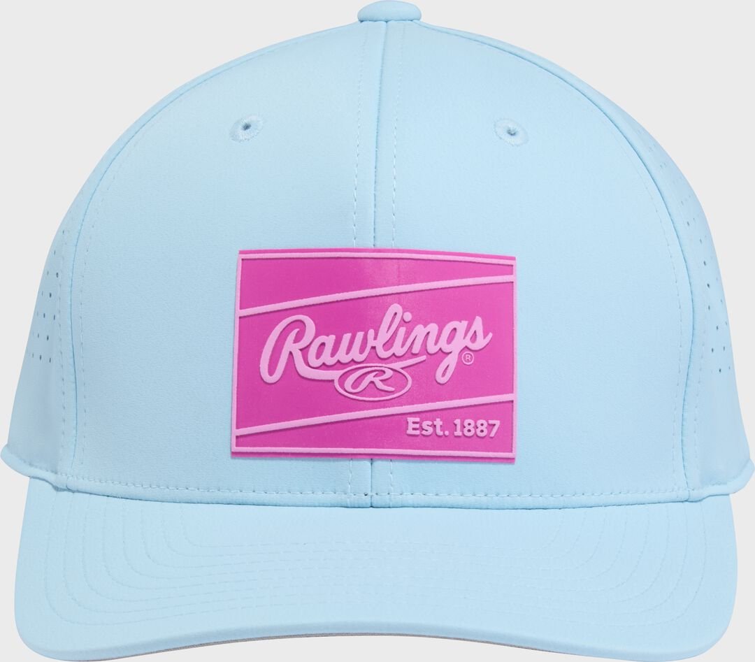 Rawlings Light Blue Performance Curved Bill Snapback Hat - Image 2