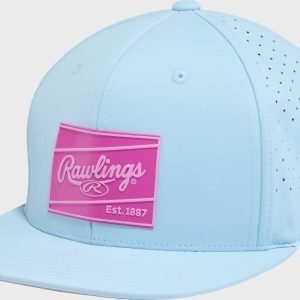 Rawlings Light Blue Performance Flat Bill Snapback Hat
