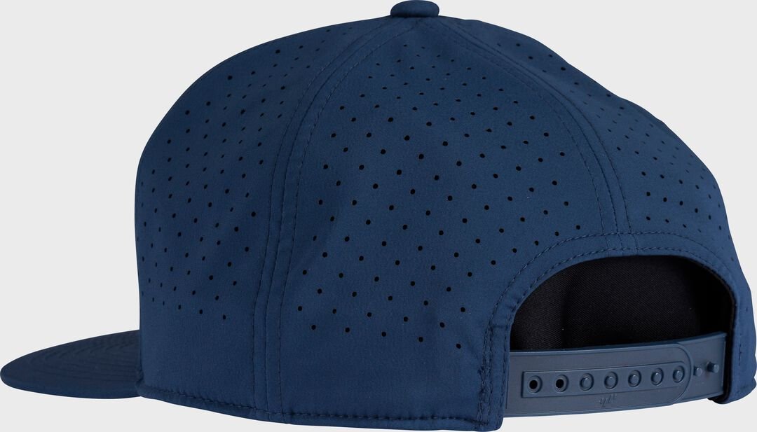 Rawlings Home Plate Performance Flat Bill Snapback Hat Navy - Image 4