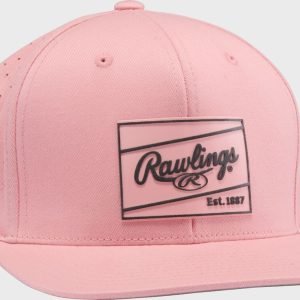 Rawlings Peach Performance Flat Bill Snapback Hat