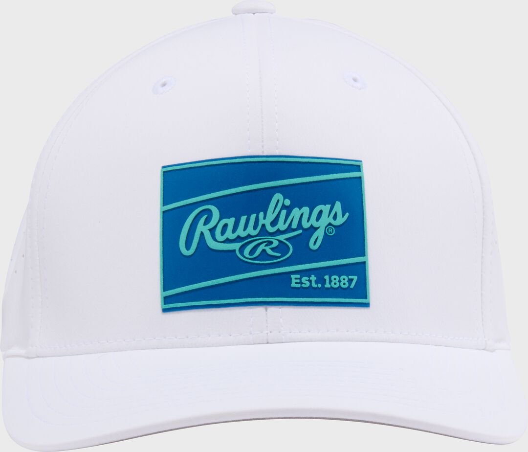 Rawlings White Performance Curved Bill Snapback Hat - Image 2