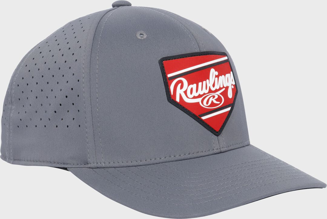 Rawlings Home Plate Performance Flat Bill Snapback Hat - Image 3