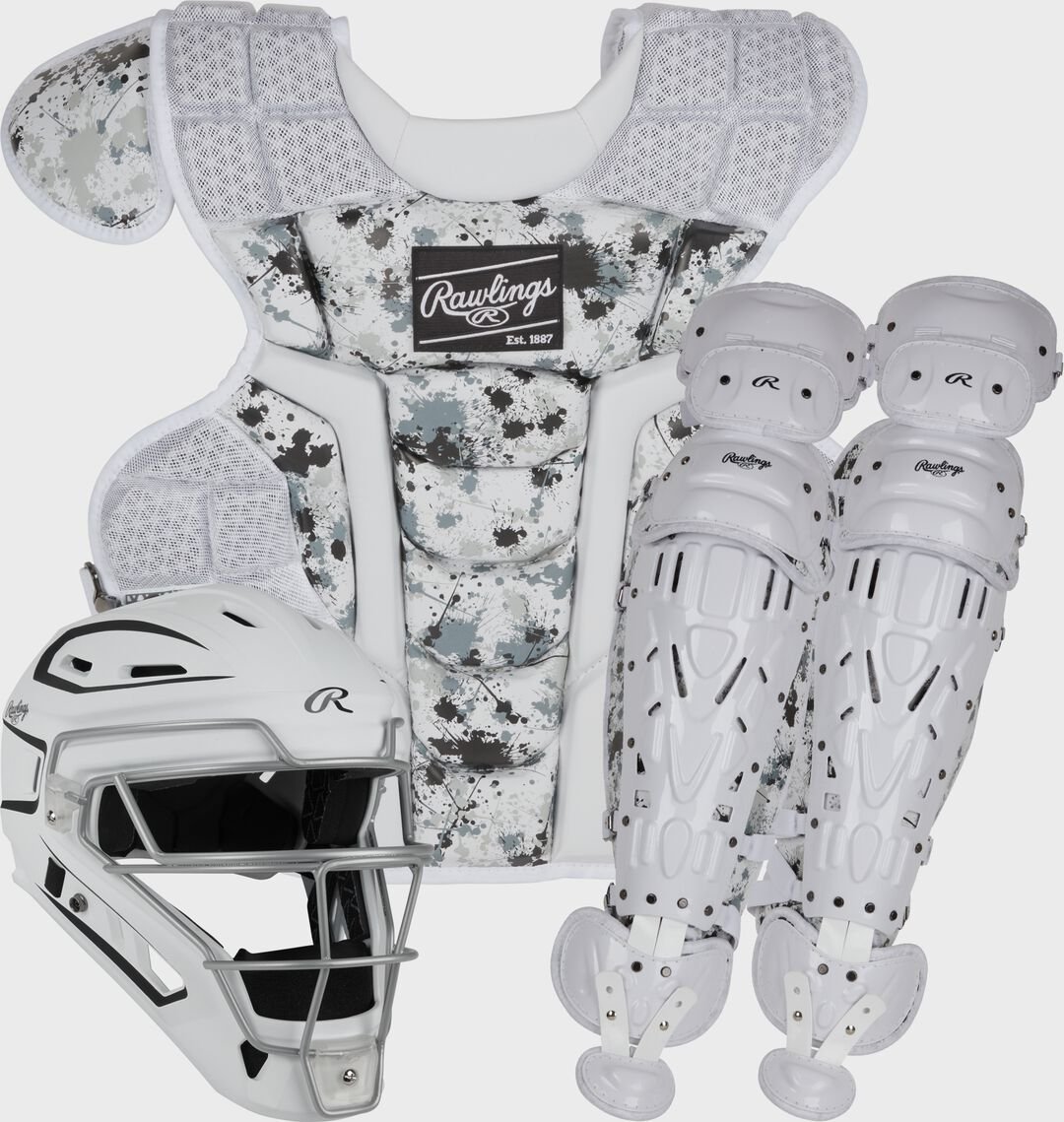Limited Edition Mach Black Spatter Catcher's Gear Set Adult Intermediate Youth