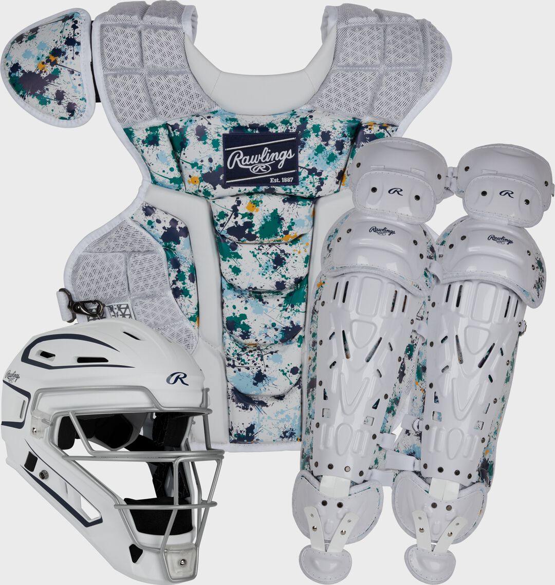 Limited Edition Mach Navy Spatter Catcher's Gear Set Adult Intermediate Youth