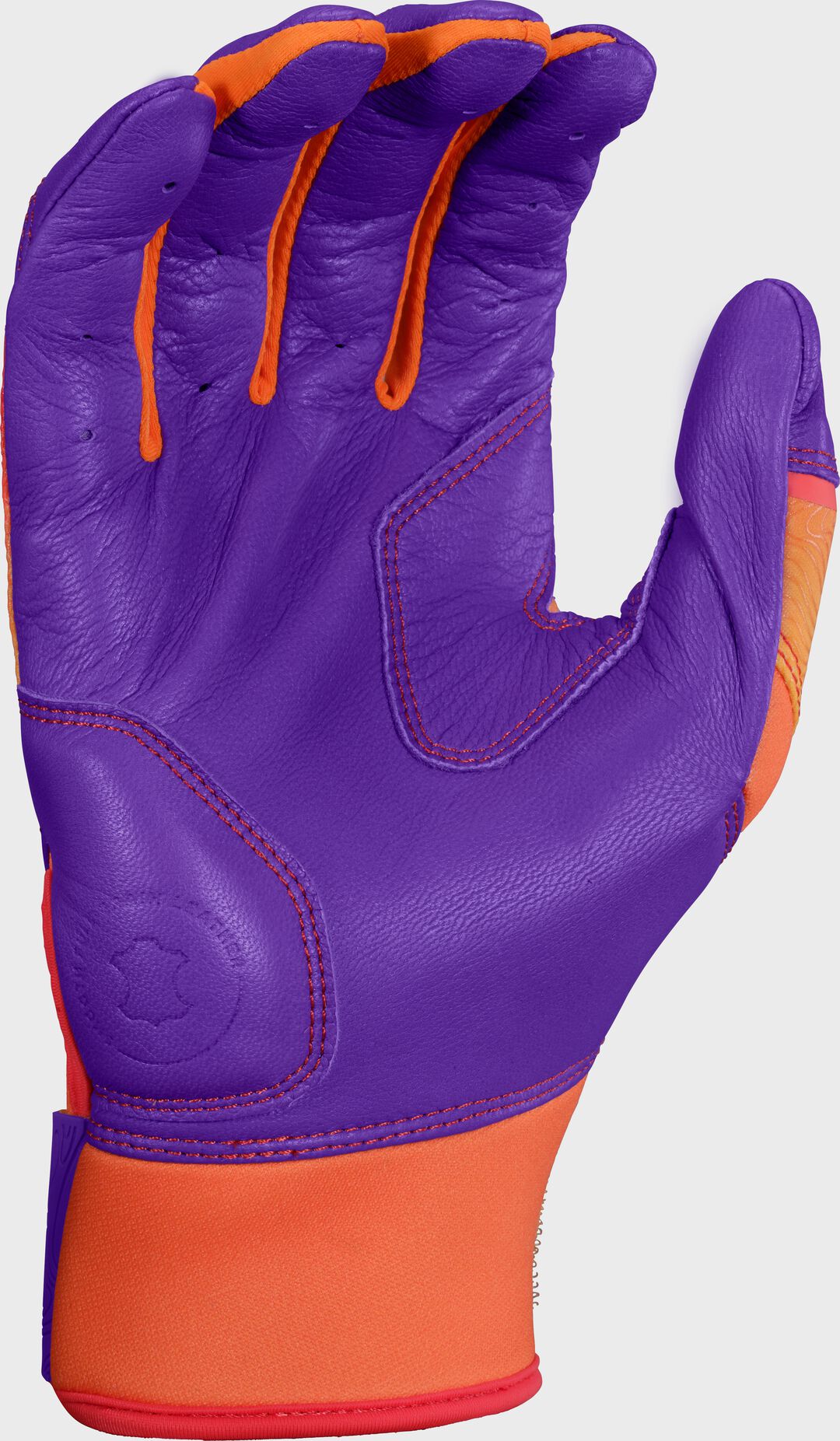 Rawlings Workhorse Purple/Orange Adult Fun Burst Batting Gloves - Image 3