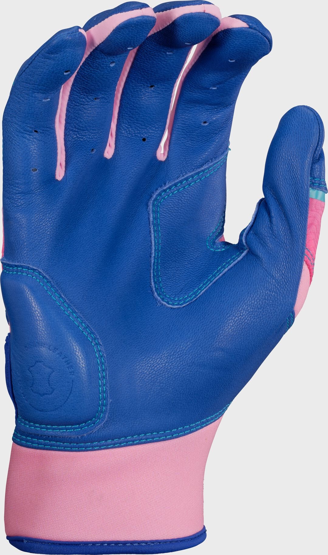 Rawlings Workhorse Royal/Pink Adult Fun Burst Batting Gloves - Image 3